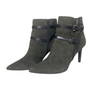 Michael Kors | Suede Heeled Pointed Toe Booties Size 10 Dark Taupe